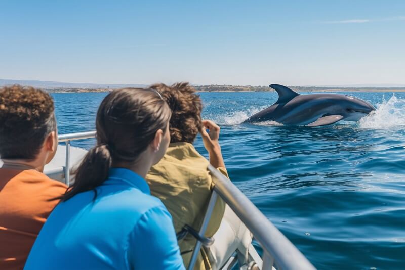 לגעת בדולפינים. זנזיבר עם ילדים